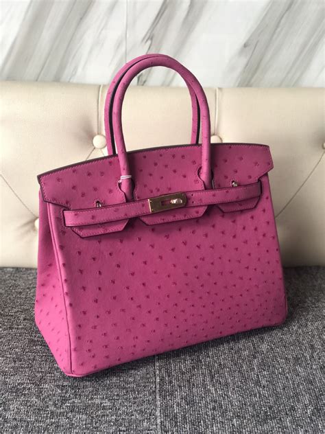 hermes birkin pink ostrich|Hermes Birkin 30 gold togo.